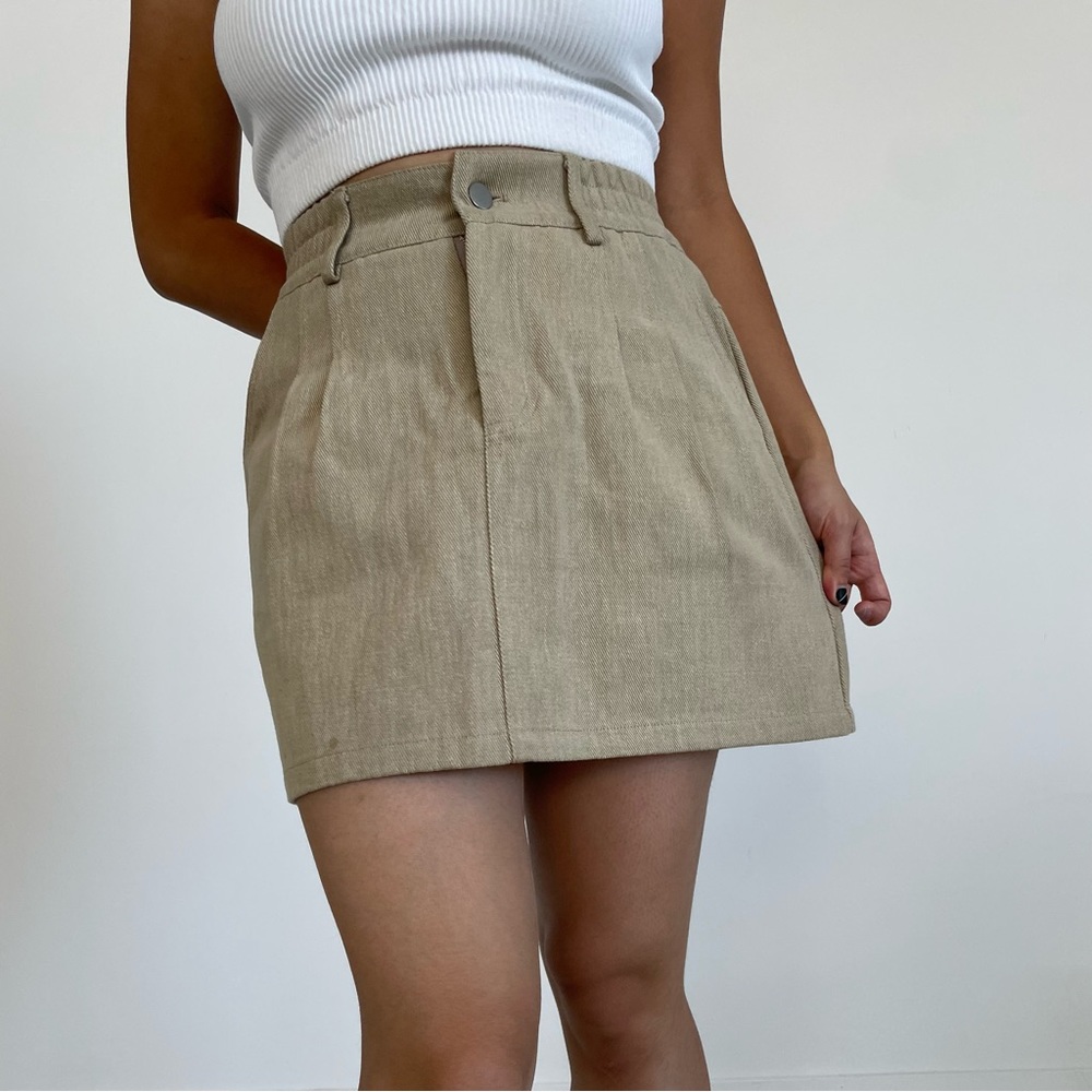 Khaki Mini Skirt